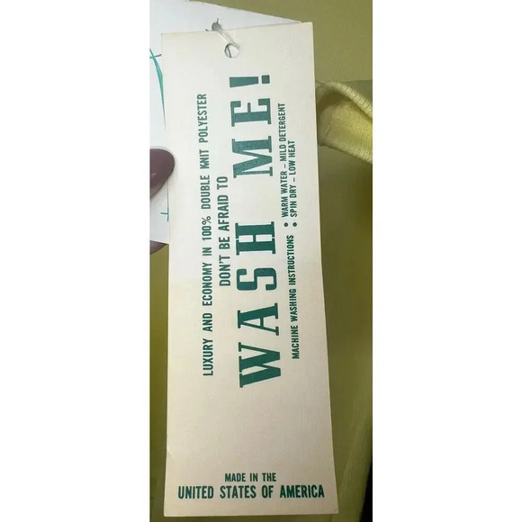 70s Vintage Douglas Marc mock neck yellow deadstock top size S. - Picture 7 of 11